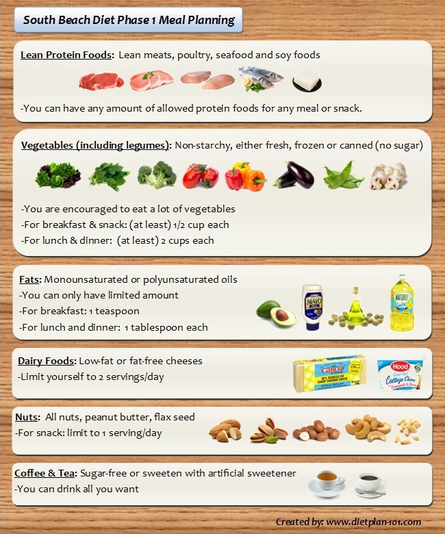 Low Carb Diet Menu Phase 1