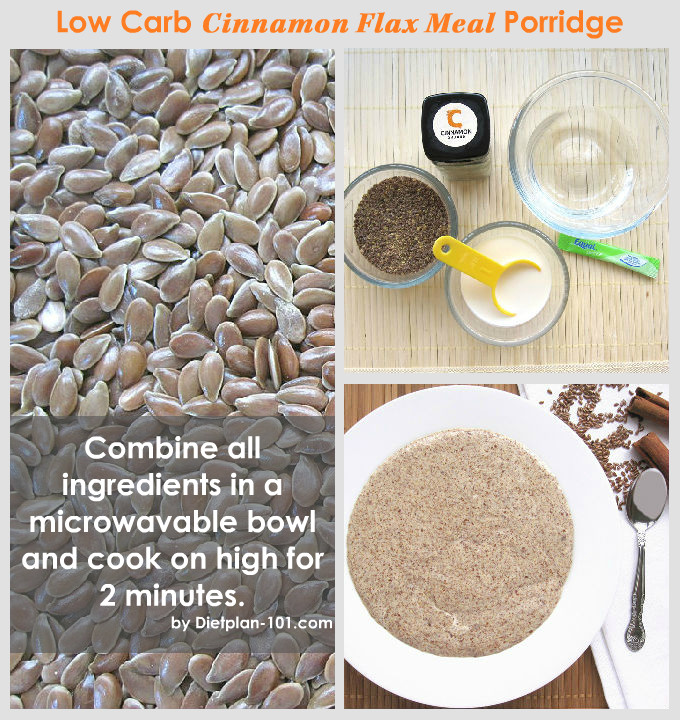 Low Carb Hot Cinnamon Flax Meal Porridge Recipe Diet Plan 101