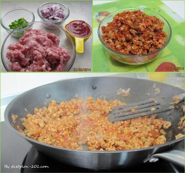 Onion Tomato Sauce Minced Pork (Atkins Diet Phase 1 Recipe) Diet Plan 101