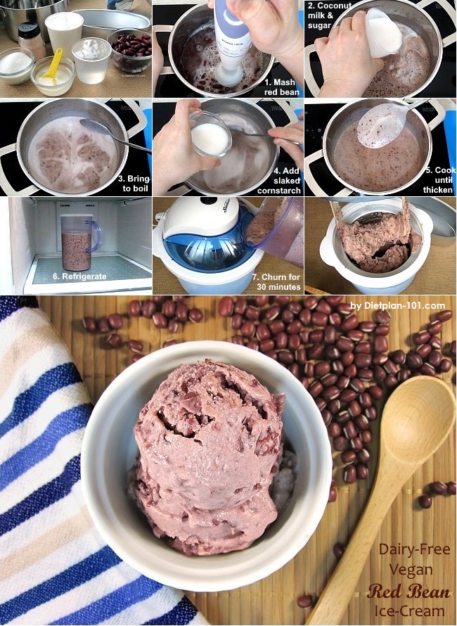 DairyFree Vegan Red Bean IceCream Recipe Diet Plan 101