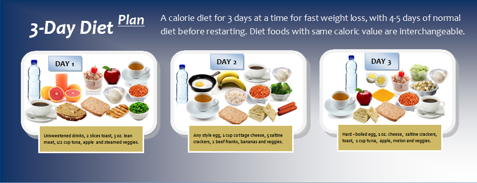 3-Day Diet Plan: A Fad Diet for Fast Weight Loss