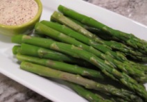 Blanched Asparagus with Orange-Ginger Mayonnaise Dip (Diabetic Recipe)