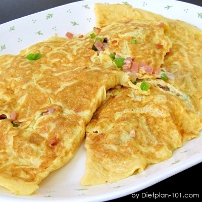 Bell Pepper Ham Cheesy Omelet (Atkins Diet Phase 1 Recipe)