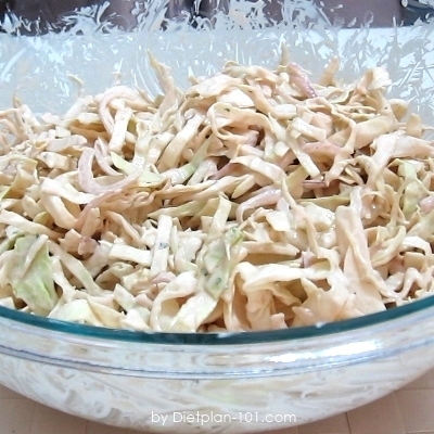 Coleslaw with Tarragon Balsamic Mayonnaise (Atkins Diet Phase 1 Recipe)