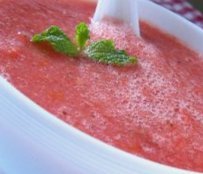 Gluten-Free Chilled Watermelon Mint Soup Recipe