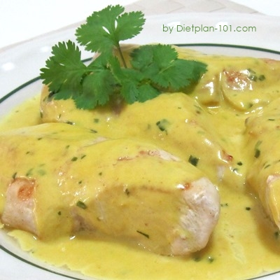 Chicken Breast with Tarragon-Mustard Cream Sauce (South Beach Phase 1 Recipe)