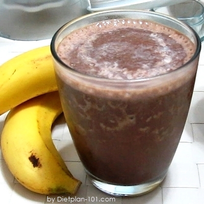 Banana Chocolate Milk Smoothie (Cabbage Soup Diet Recipe)