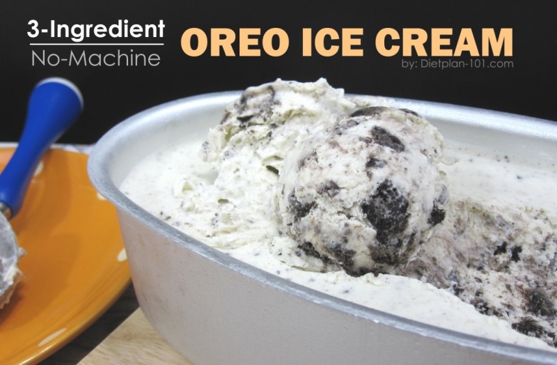 No-Machine Oreo Ice Cream with 3 Ingredients